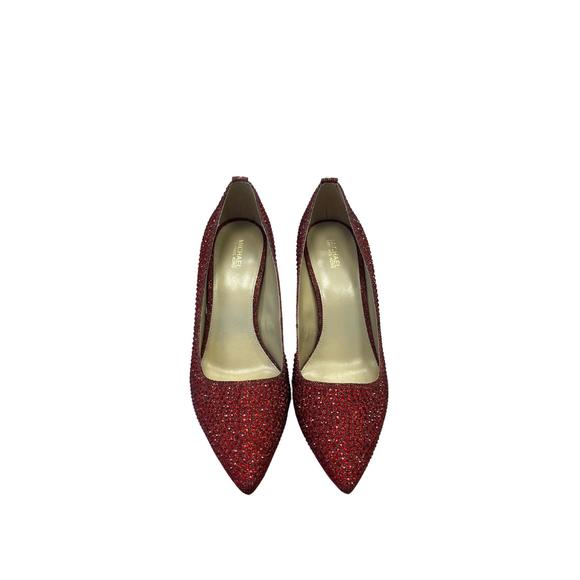 NEW MICHAEL KORS red diamond pointed toe heeled pumps in red - Picture 2 of 3